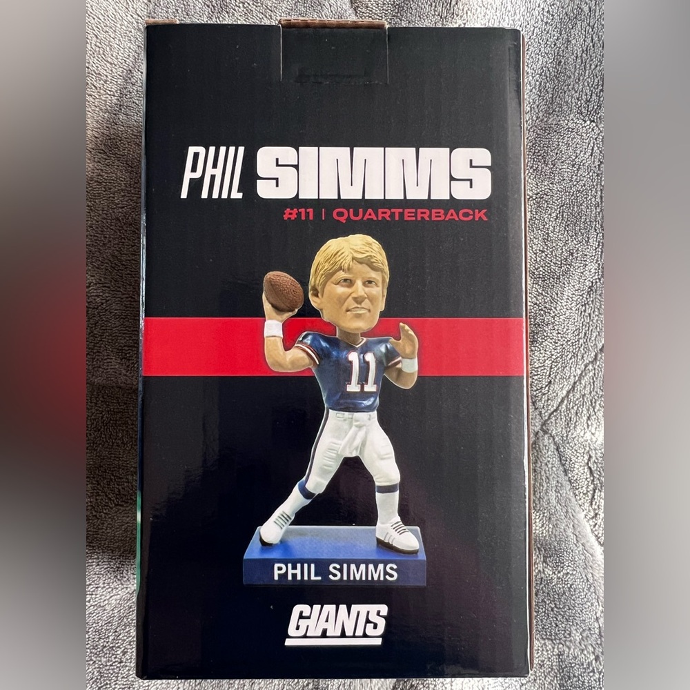 2025 Phil Simms NY Giants Bobblehead – BRAND NEW, Unopened – Stadium Exclusive